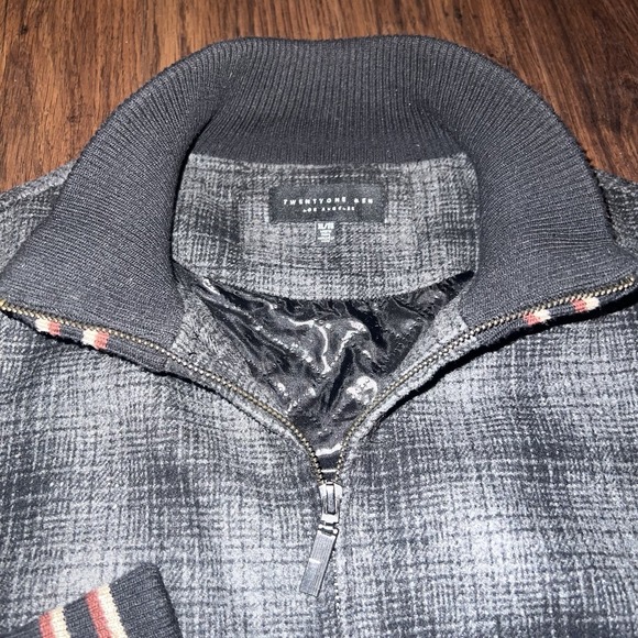 Forever 21 Men Los Angeles Varsity Bomber Retro Streetwear Coat Jacket Gray XL - Picture 2 of 16